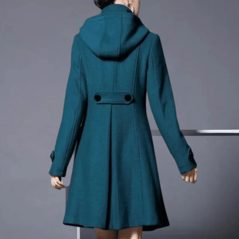 Manteau classique à poches latérales pour femme