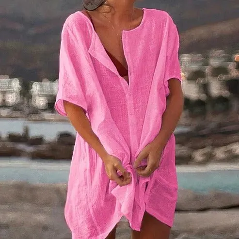 Robe de plage mi-longue pour femmes