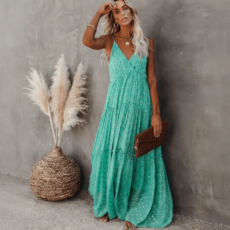 Robe Maxi florale bohème pour Femmes