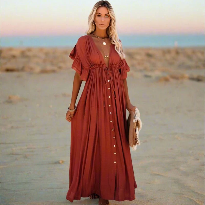 Robe de plage bohème décontractée pour femmes