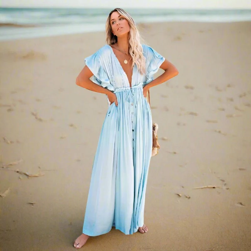 Robe de plage bohème décontractée pour femmes