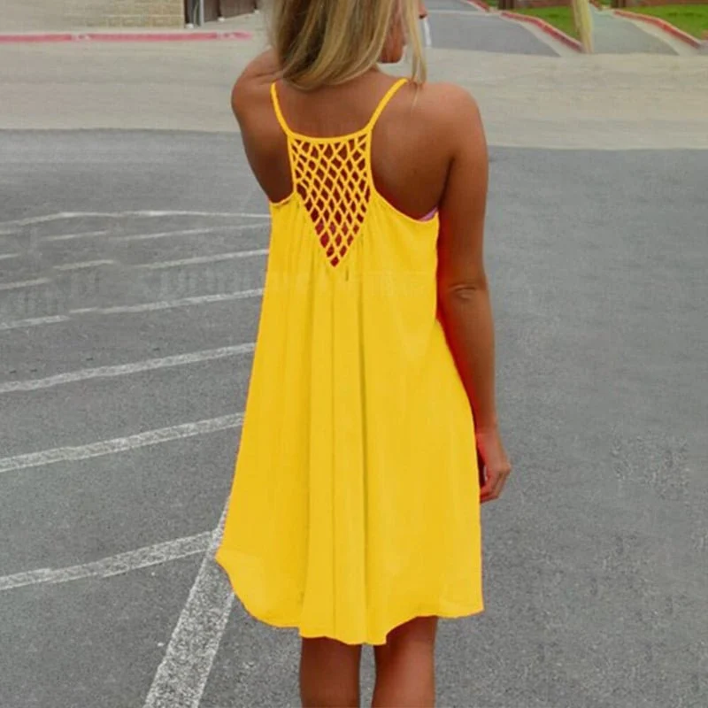 Robe de Plage d'Été Sans Manches pour Femmes