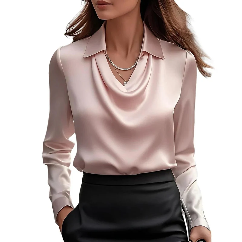 Blouse satinée pour femmes