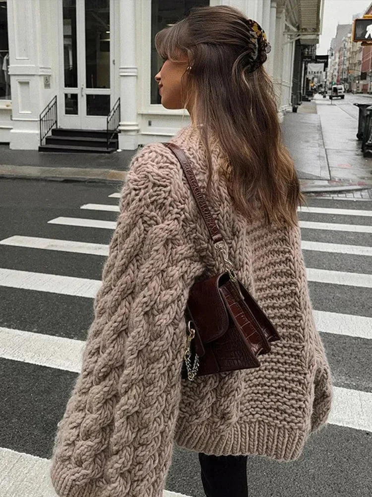 Pull Oversize à Manches Évasées pour Femme