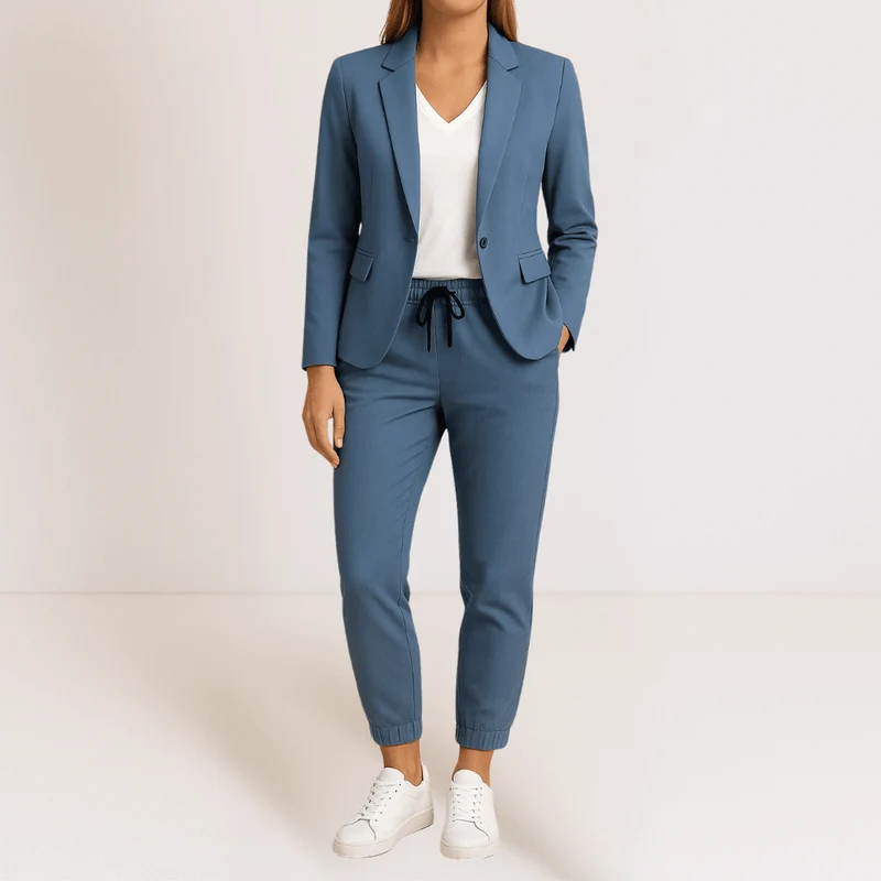 Ensemble deux pièces pour femme en doux mélange de coton