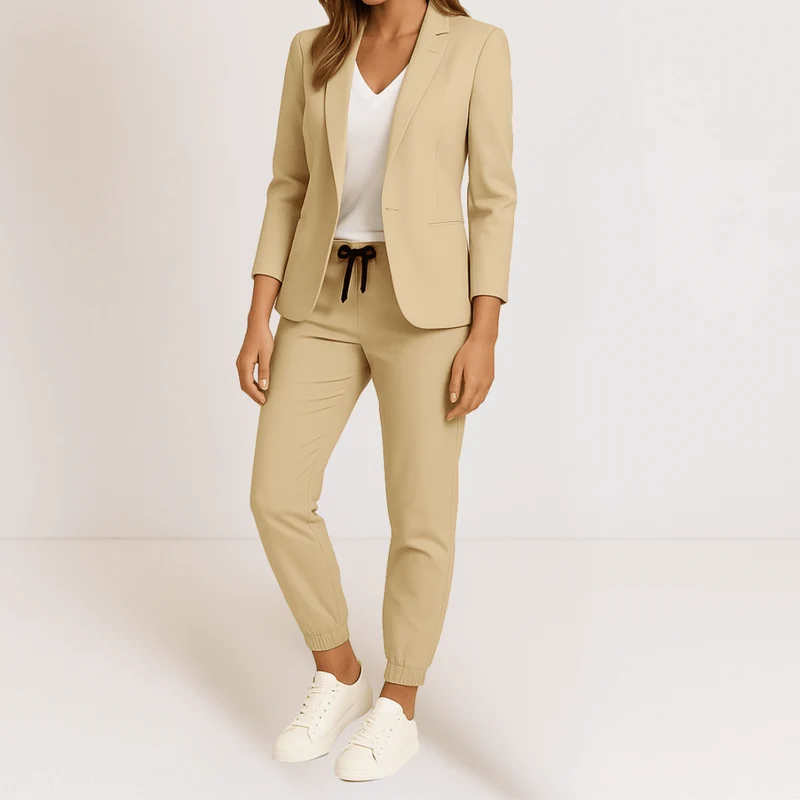 Ensemble deux pièces pour femme en doux mélange de coton