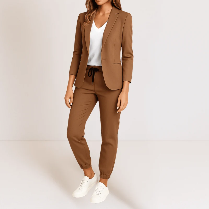 Ensemble deux pièces pour femme en doux mélange de coton