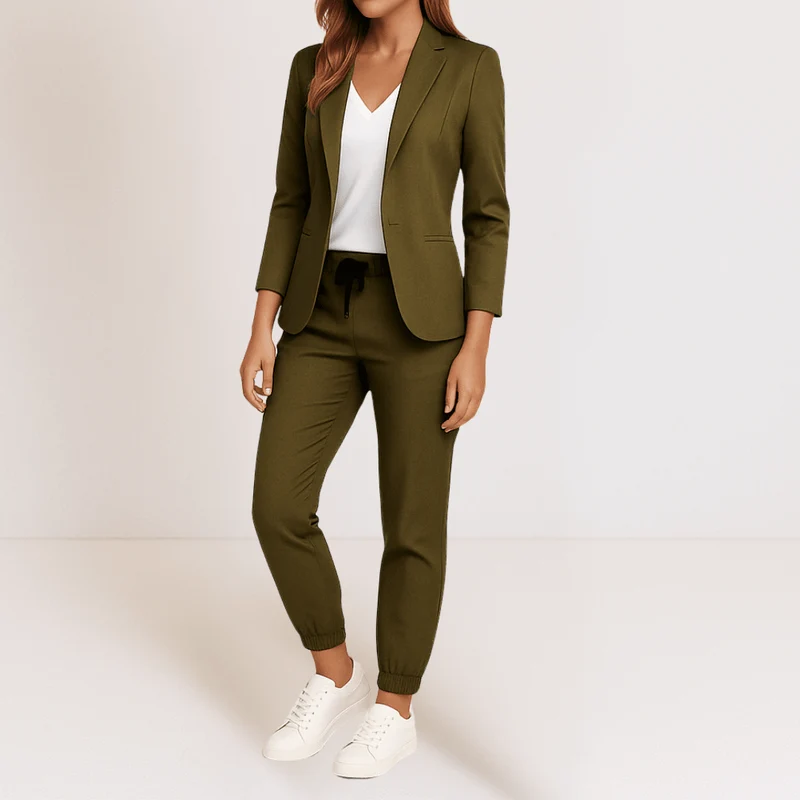Ensemble deux pièces pour femme en doux mélange de coton