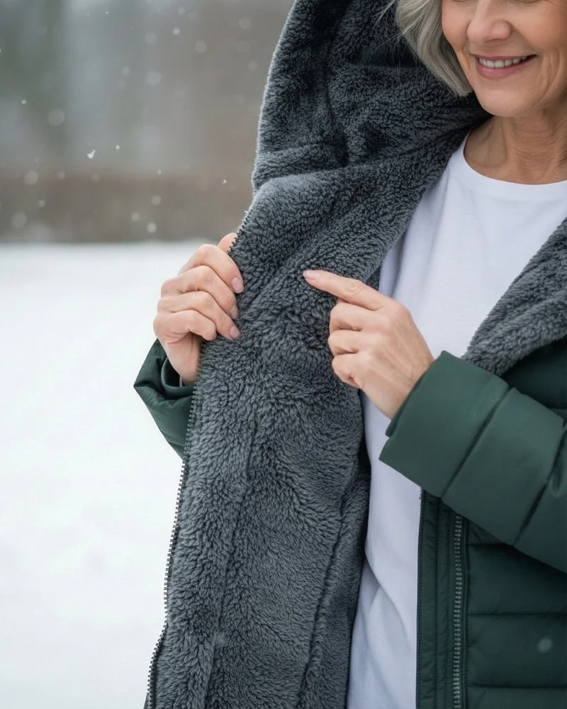 Veste d'hiver matelassée avec capuche pour femmes