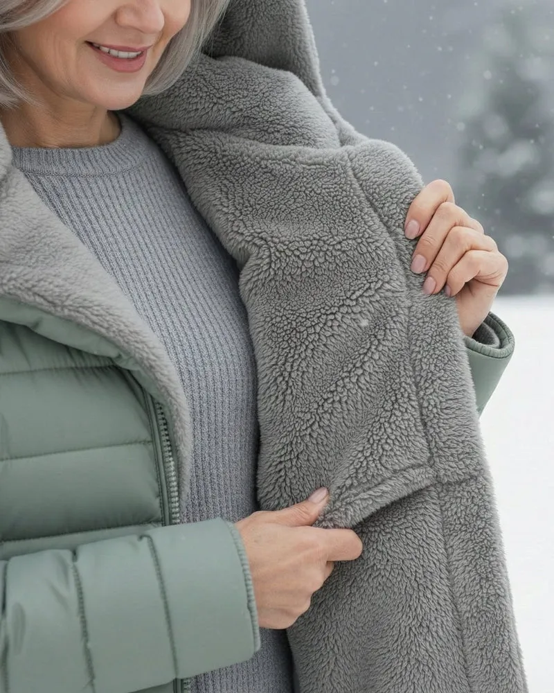 Veste d'hiver matelassée avec capuche pour femmes