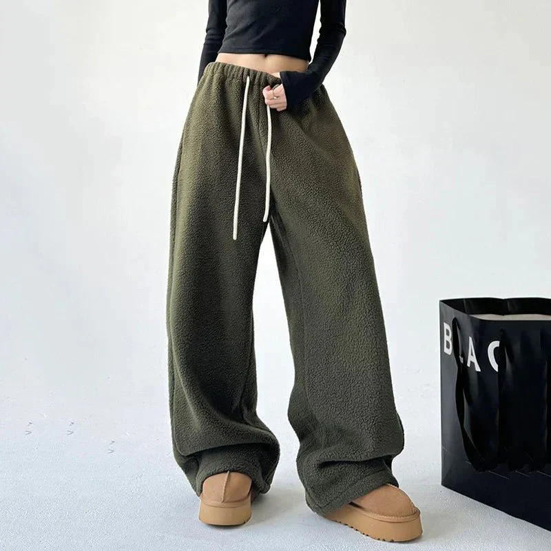 Pantalon détente à jambe large pour femme