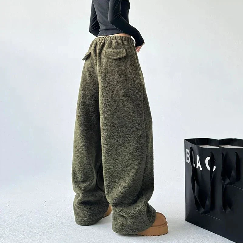 Pantalon détente à jambe large pour femme