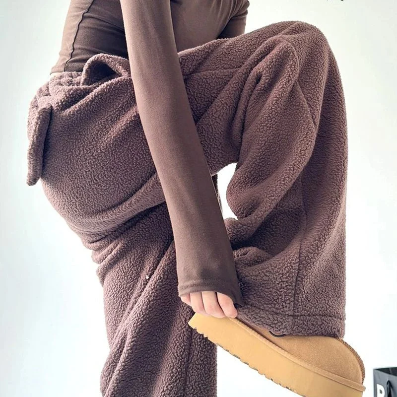 Pantalon détente à jambe large pour femme