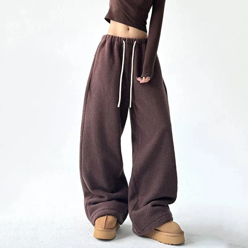 Pantalon détente à jambe large pour femme