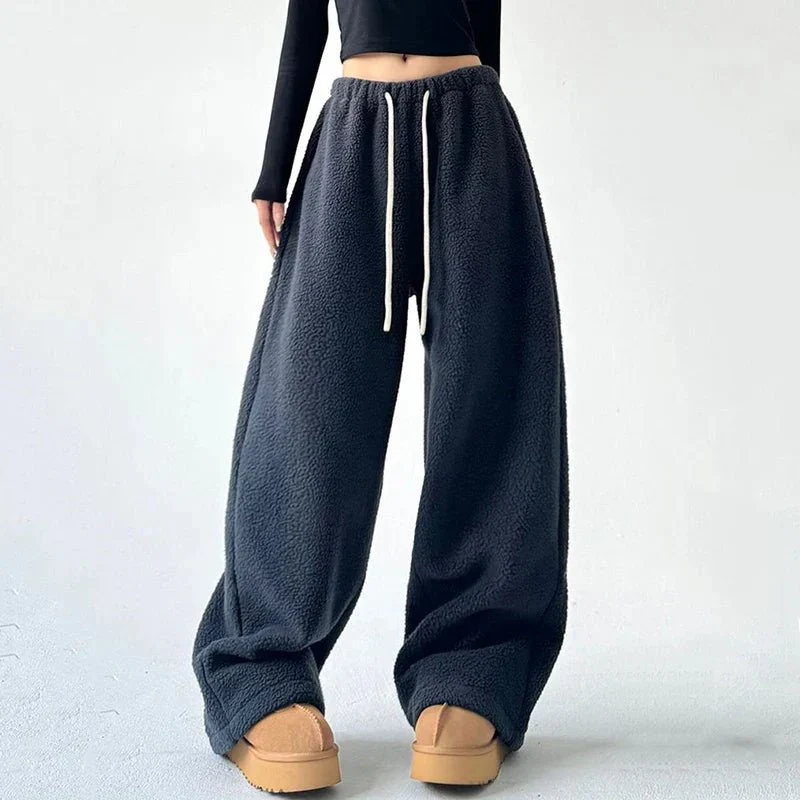 Pantalon détente à jambe large pour femme