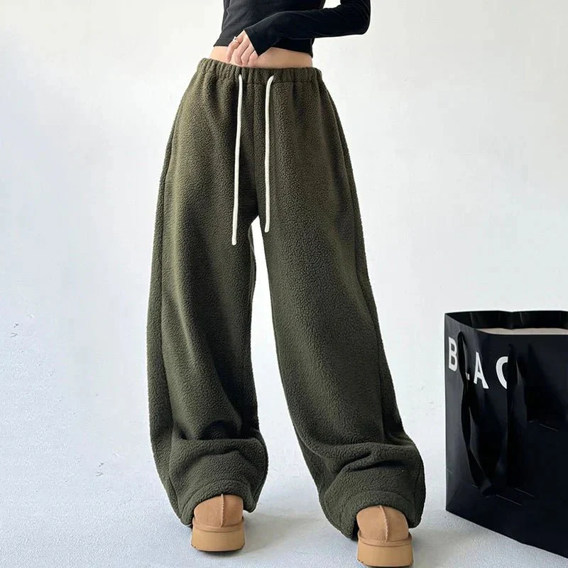 Pantalon détente à jambe large pour femme