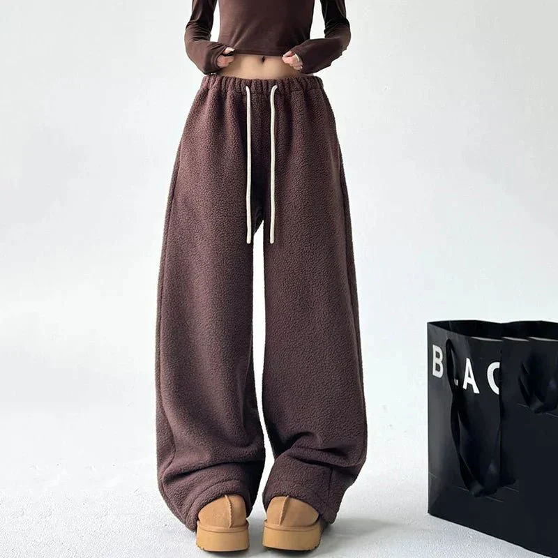 Pantalon détente à jambe large pour femme