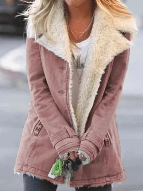 Veste Mi-Longue Boutonnée pour Femme