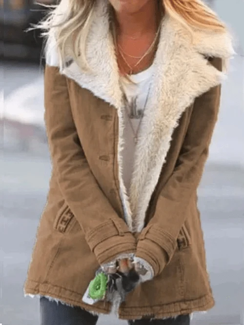 Veste Mi-Longue Boutonnée pour Femme