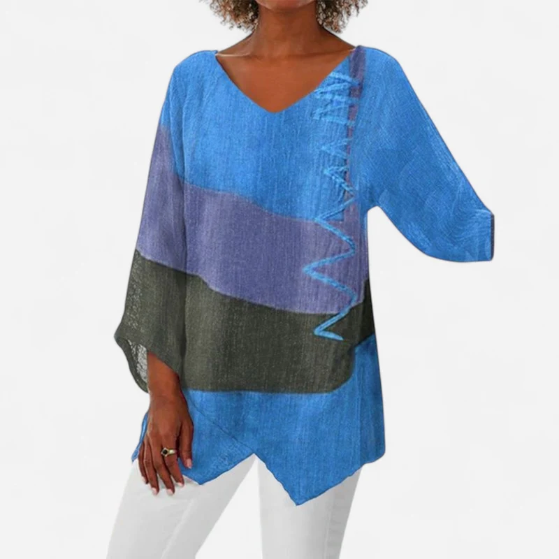 Blouse Longue à Manches V pour Femme