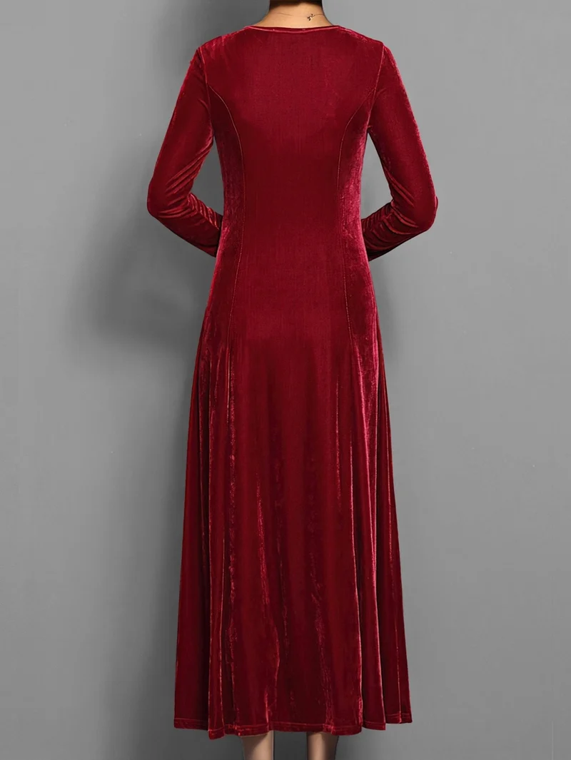 Robe Longue en Velours pour Femmes