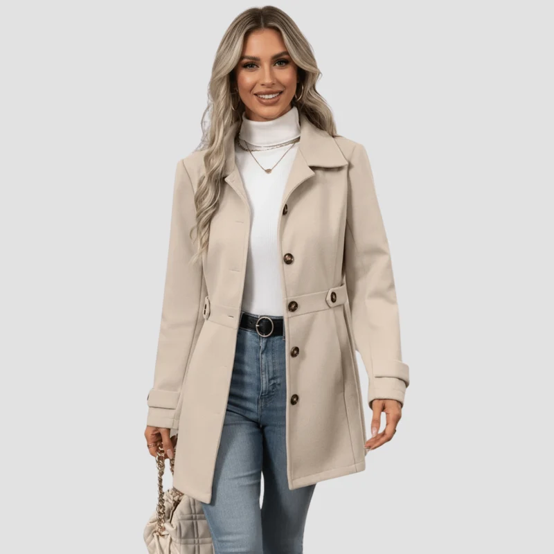 Manteau Élégant Mi-Long pour Femme