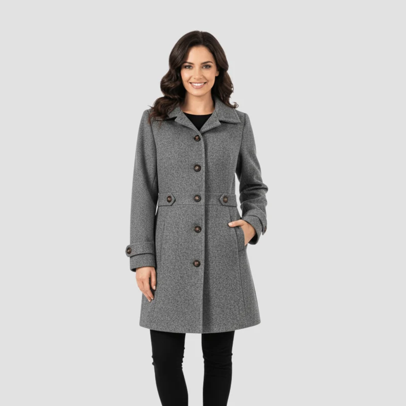 Manteau Élégant Mi-Long pour Femme