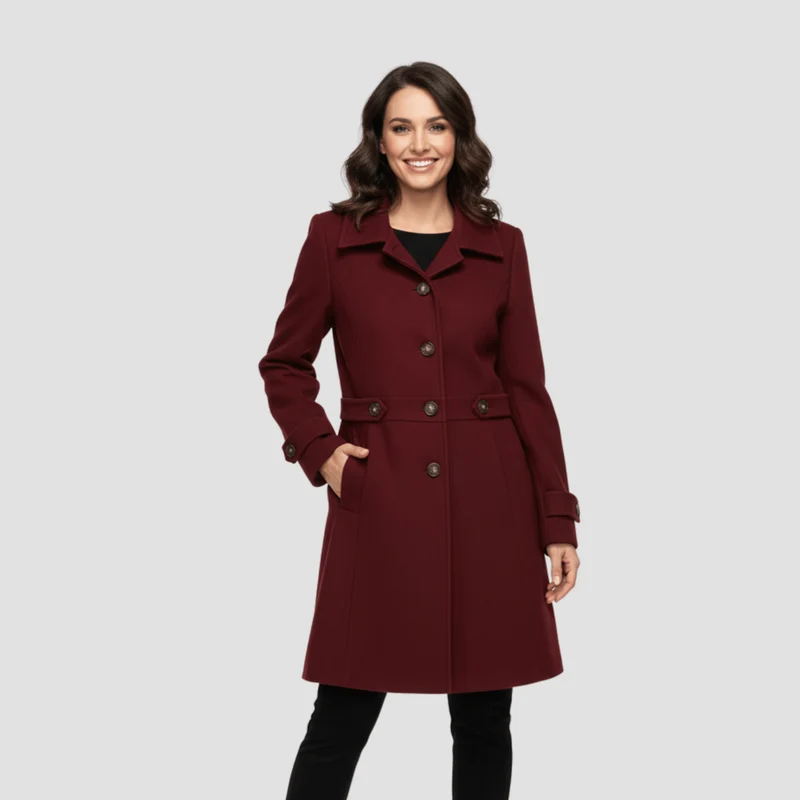 Manteau Élégant Mi-Long pour Femme