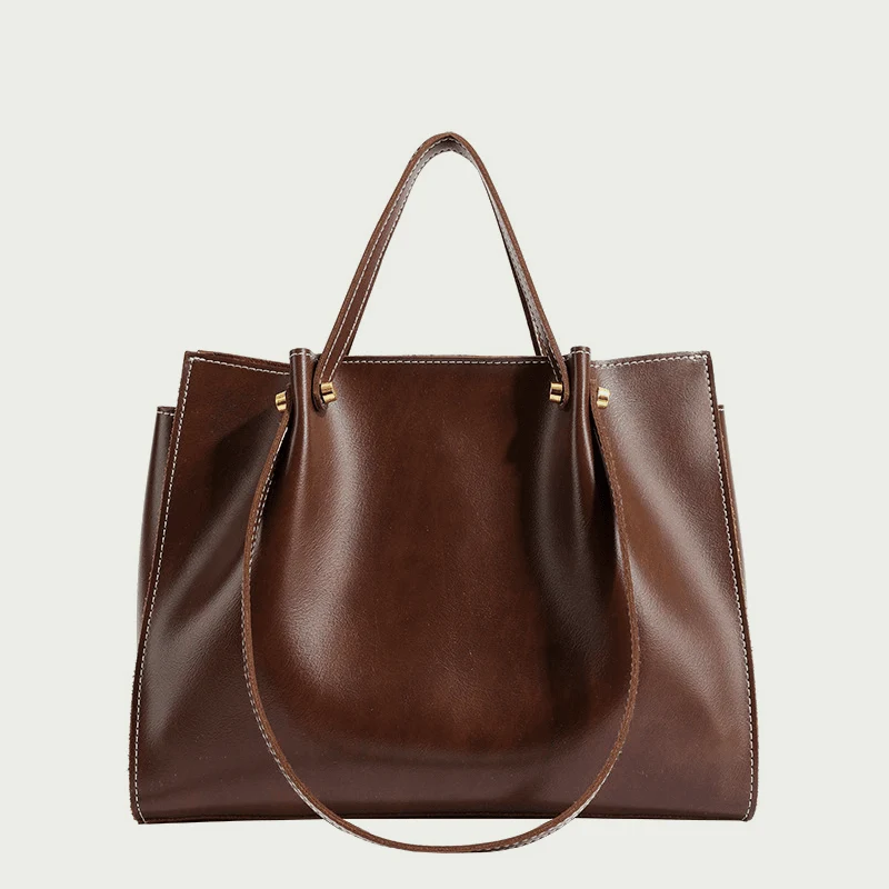 Sac Porté Épaule en Cuir Végétalien pour Femme