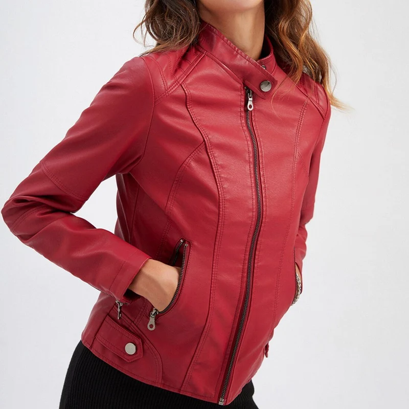 Veste en PU pour Femme