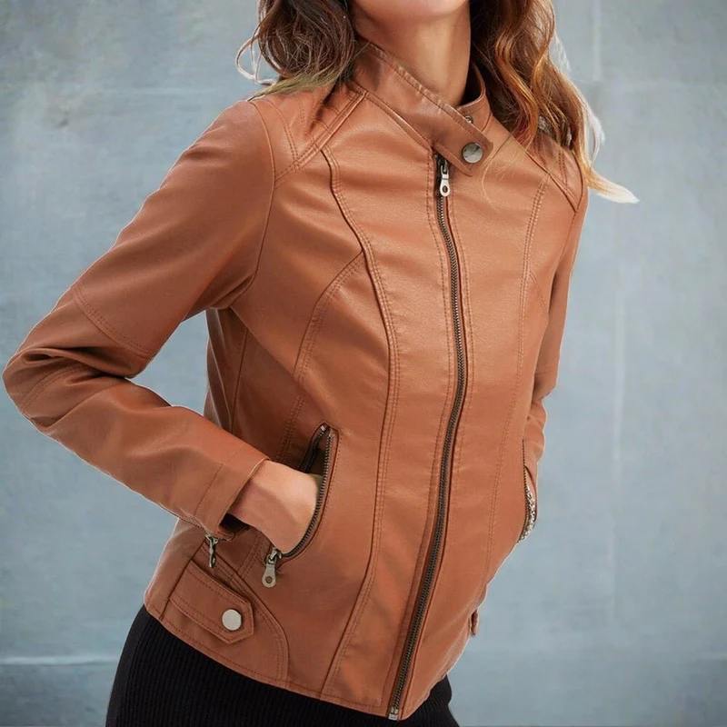 Veste en PU pour Femme