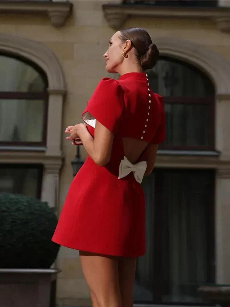 Robe Mini Rouge pour Femme