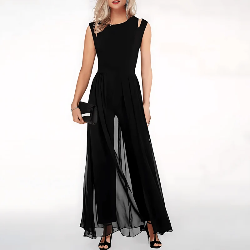 Combi-pantalon cintré en polyester pour Femmes