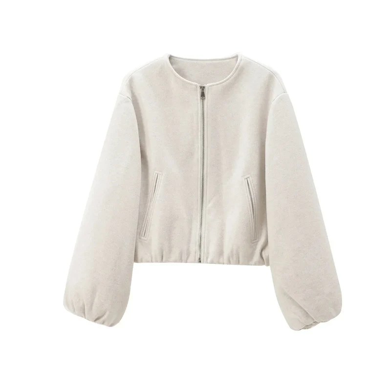 Blouson Bomber Femme Col Rond pour Femmes
