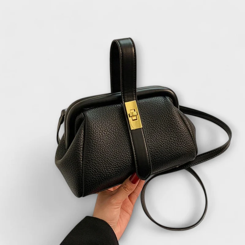 Sac à Main Mini en Cuir – Fermoir Rotatif, Pour la Ville et les Sorties