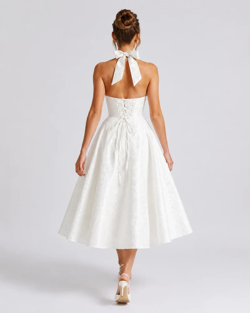 Robe Midi Sans Manches en Coton Mélangé – Coupe A-line, sans manches, pour le quotidien