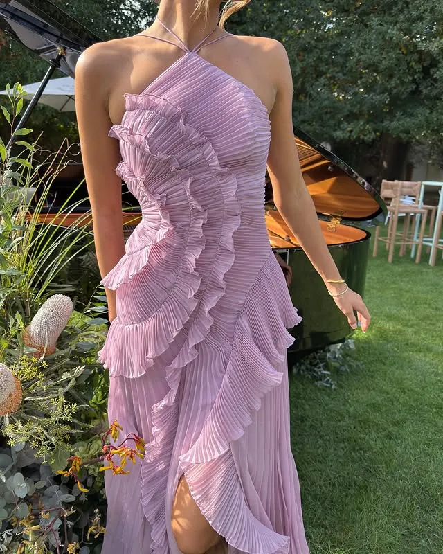 Robe Maxi à Volants - Coupe Fluide Élégante d’Été