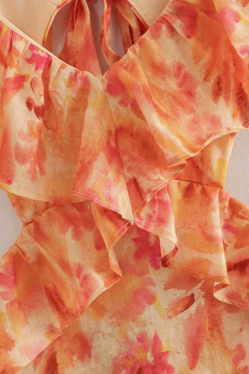 Robe Maxi Col V - Silhouette Fluide à Bretelles Élégantes
