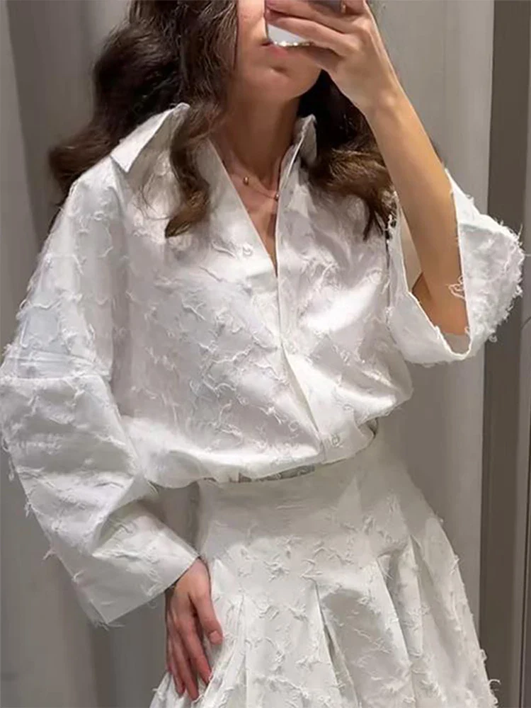 Ensemble Jupe Plissée et Haut Ample - Style Fluide Chic et Élégant