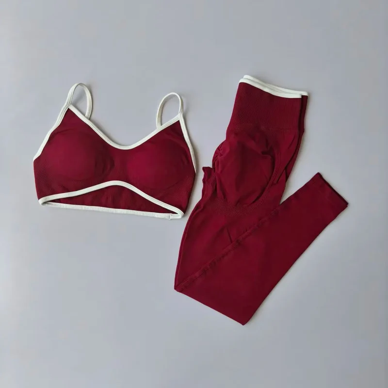 Ensemble Sport Sans Couture - Legging Taille Haute Sculptant