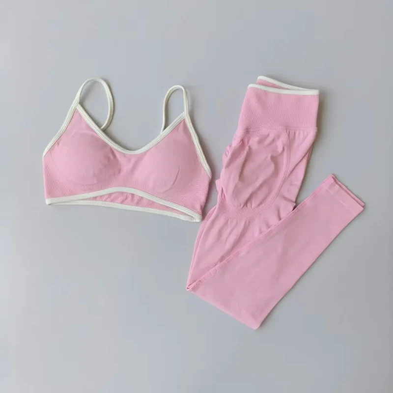Ensemble Sport Sans Couture - Legging Taille Haute Sculptant