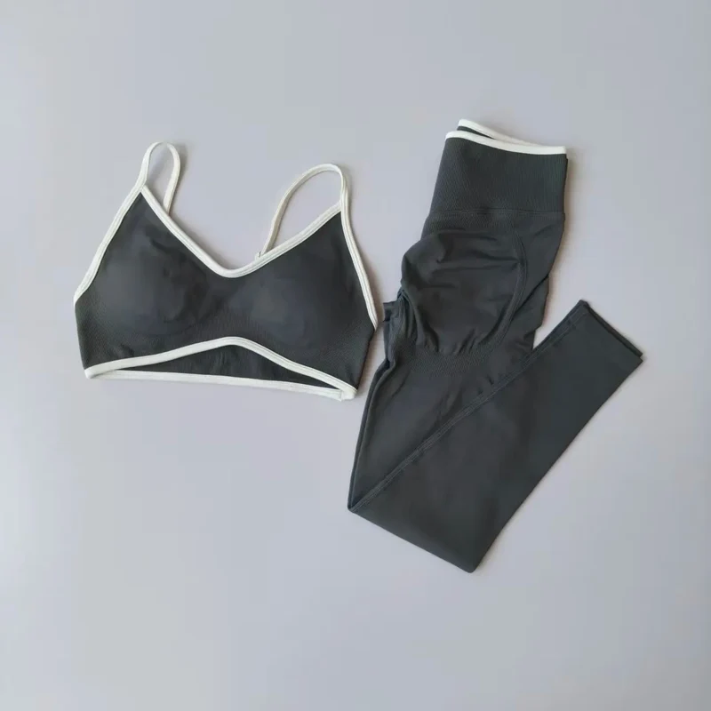 Ensemble Sport Sans Couture - Legging Taille Haute Sculptant