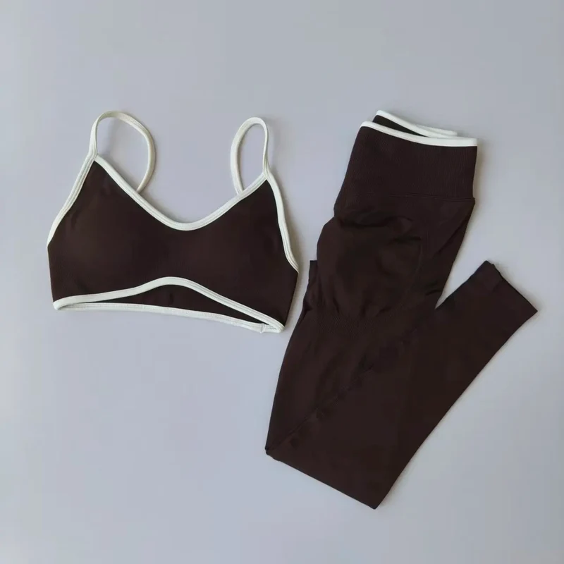 Ensemble Sport Sans Couture - Legging Taille Haute Sculptant