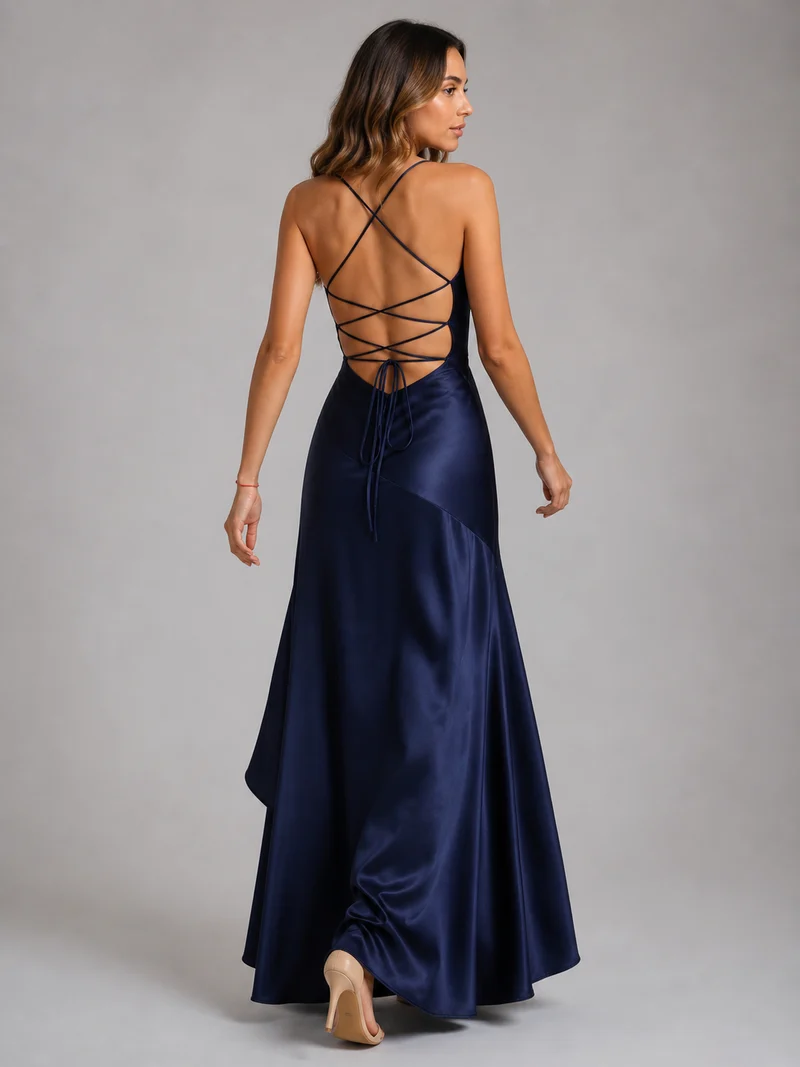 Robe Maxi à Volants Bretelles - Silhouette Élégante et Légère