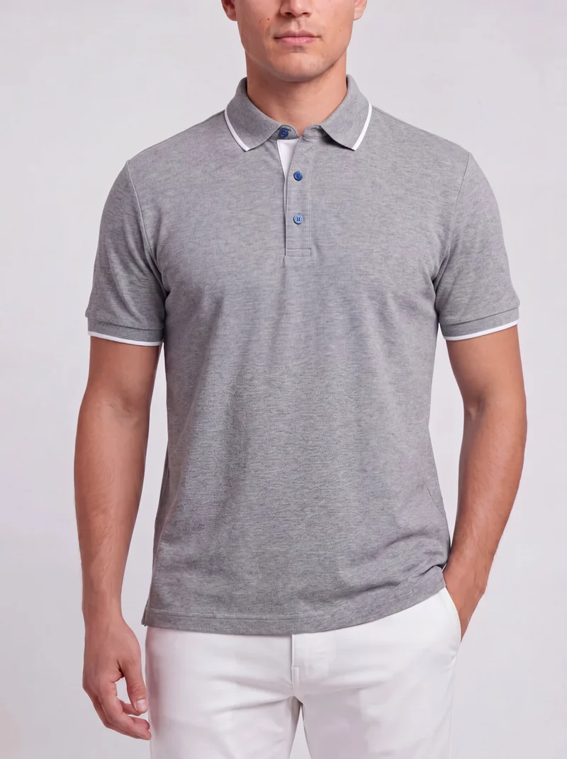 T-shirt polo boutonné - Élégant style casual chic quotidien