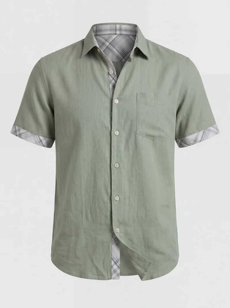 Chemise boutonnée manches courtes - Élégant essentiel léger pour été