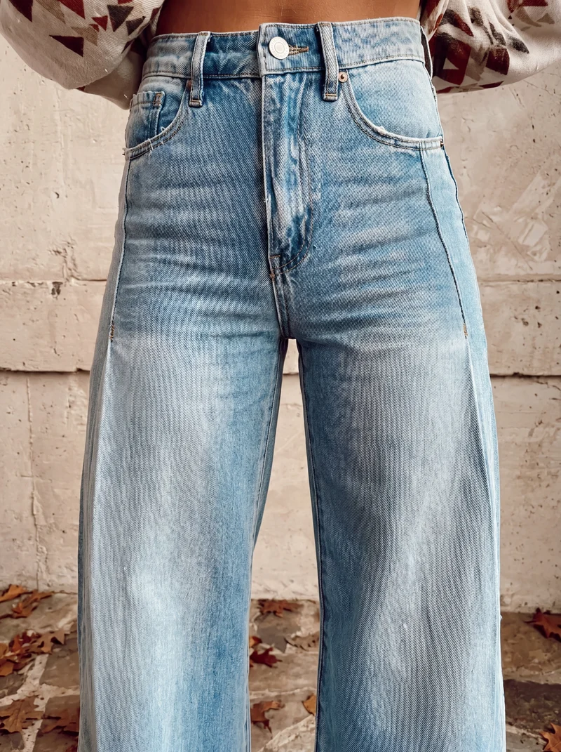 Pantalon large taille haute - Élégant fit fluide et moderne