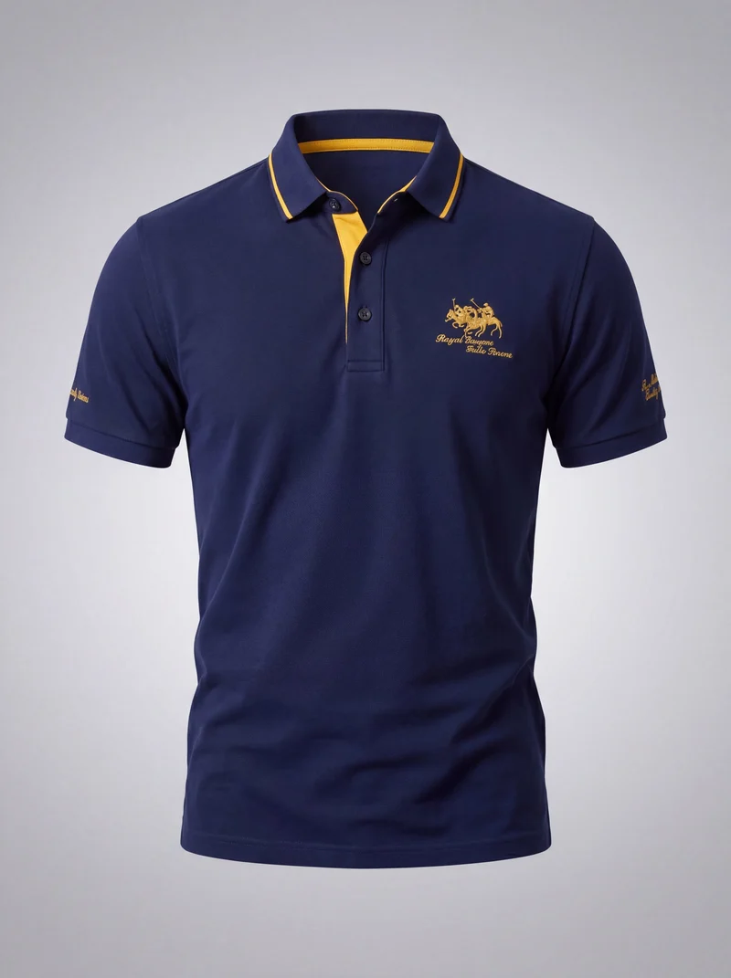 Polo ajusté col classique - Élégant look minimaliste chic