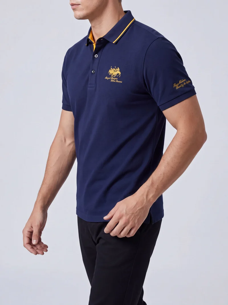 Polo ajusté col classique - Élégant look minimaliste chic
