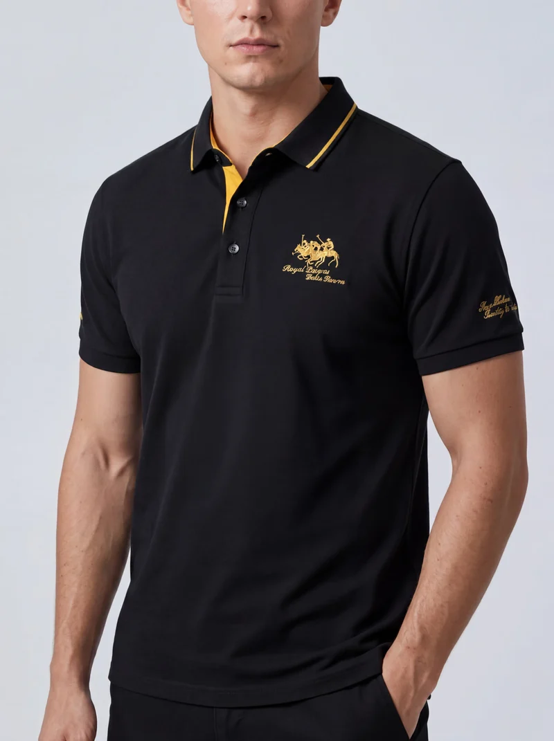 Polo ajusté col classique - Élégant look minimaliste chic